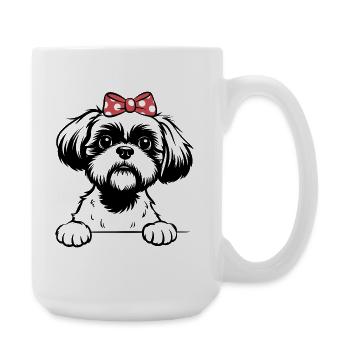 Shih Tzu - Große Tasse 440 ml - Weiß - Rechts