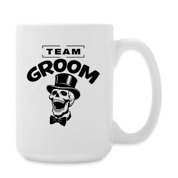 Team Groom Polterabend Jga Skelett - Große Tasse 440 ml - Weiß - Rechts