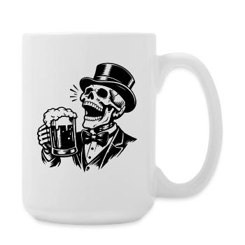 Bräutigam Junggeselle Bier Skelett - Große Tasse 440 ml - Weiß - Rechts