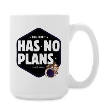Has No Plans Space Outfit Meme - Large Mug 440 ml - white - Right