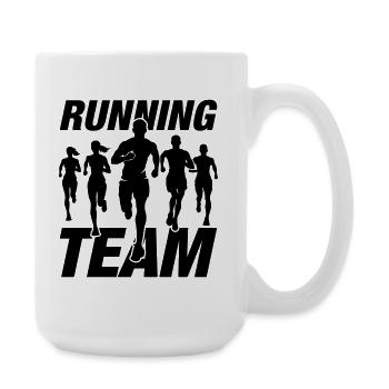 Running Team Laufen Marathon - Große Tasse 440 ml - Weiß - Rechts