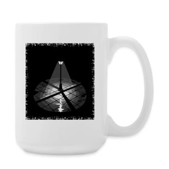 Lonely Street Light Night Lighting Grunge - Large Mug 440 ml - white - Right