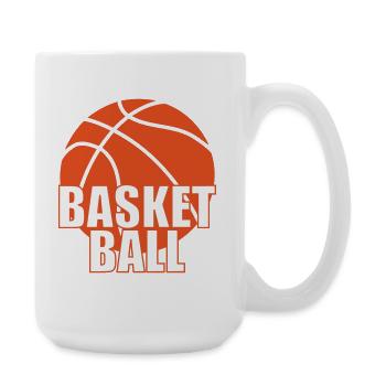Basketball / Basketball / Basktet-Ball / Sport - Große Tasse 440 ml - Weiß - Rechts