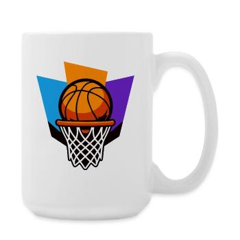 Conception graphique du dunk de panier de basket-ball - Grande tasse 440 ml - blanc - Droite