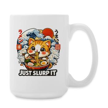 Kawaii Katze Ich brauche Ramen - Große Tasse 440 ml - Weiß - Rechts