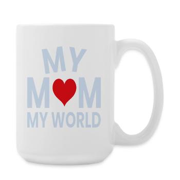 My Mom My World Heart - Large Mug 440 ml - white - Right