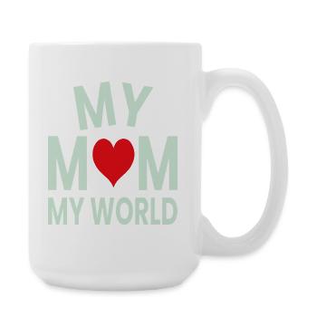 My Mother My World Heart - Large Mug 440 ml - white - Right