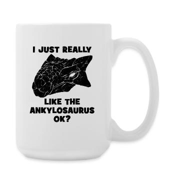 Ankylosaurus fossil - Large Mug 440 ml - white - Right