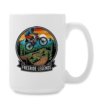 Motif VTT VTT Enduro Freeride Legends - Grande tasse 440 ml - blanc - Droite