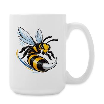 Dynamic wasp in flight - Large Mug 440 ml - white - Right