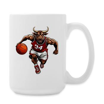 Basketball Bull - Large Mug 440 ml - white - Right