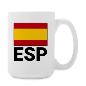 Sportliche Spanien Flagge mit ESP Abkürzung - Große Tasse 440 ml - Weiß - Rechts