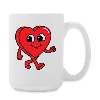 Cœur Ambulant - Grande tasse 440 ml - blanc - Droite
