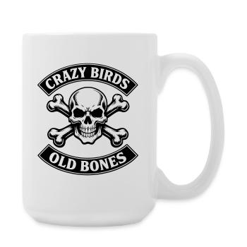 Old bones - auch im Alter etwas Verrückt - Große Tasse 440 ml - Weiß - Rechts
