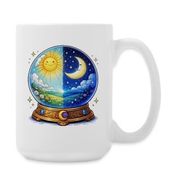 Day Night Crystal Ball - Large Mug 440 ml - white - Right