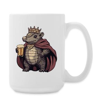 Armadillo Beer King - Large Mug 440 ml - white - Right