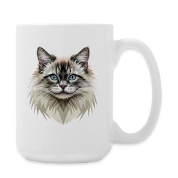 Birma Katze Heilige Birmakatze Süße Birma Katzen - Große Tasse 440 ml - Weiß - Rechts