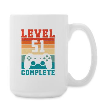 51st Birthday Level 51 Complete 51 Years Gamer - Large Mug 440 ml - white - Right