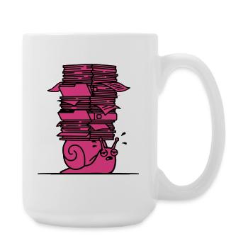Snail Files Office Colorful - Large Mug 440 ml - white - Right
