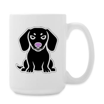Dachshund Dog Puppy Cartoon - Large Mug 440 ml - white - Right