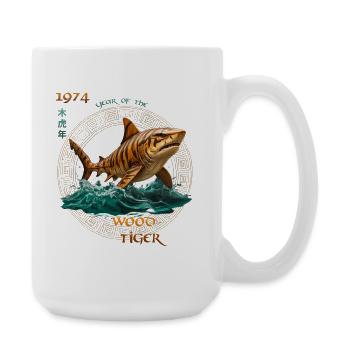 1974_Holz-Tiger - Große Tasse 440 ml - Weiß - Rechts