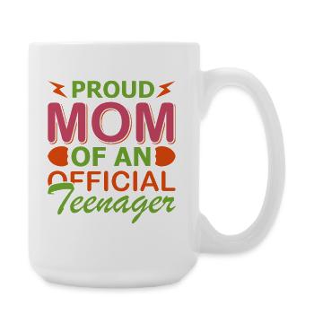 Haut officiel de la fière maman d’un adolescent - Grande tasse 440 ml - blanc - Droite