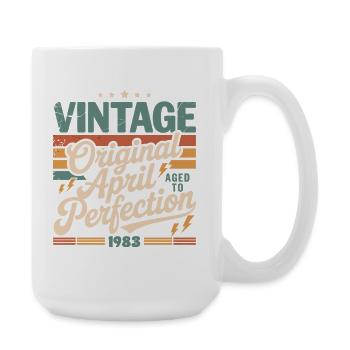 April 1983 Anniversary April 1983 Gift 1983 - Large Mug 440 ml - white - Right