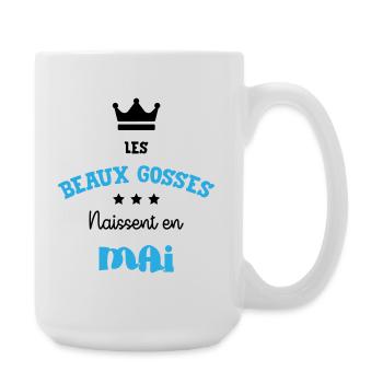 Cadeau naissance bébé garçon Mai Beaux Gosses BG - Grande tasse 440 ml - blanc - Droite