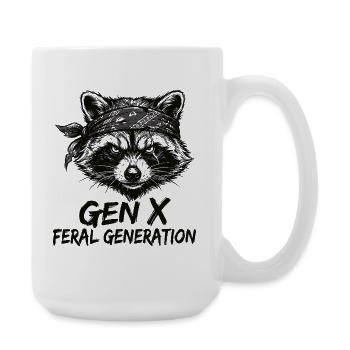 Waschbär Gen X Wilde Generation - Große Tasse 440 ml - Weiß - Rechts