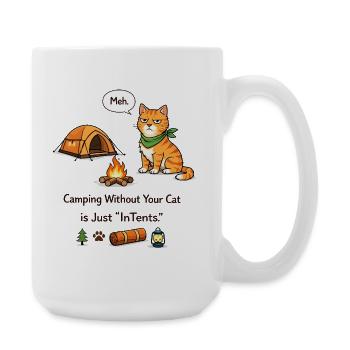 Tentbound Cat Campfire Meme - Large Mug 440 ml - white - Right