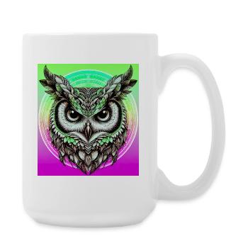 Eule - Große Tasse 440 ml - Weiß - Rechts