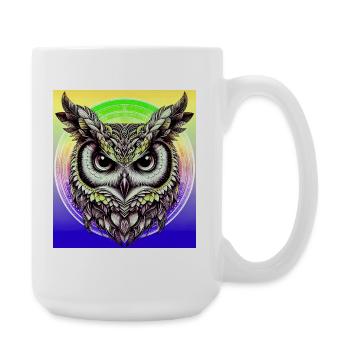 Eule - Große Tasse 440 ml - Weiß - Rechts