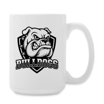 Bulldog Fury Crest Tee - Große Tasse 440 ml - Weiß - Rechts