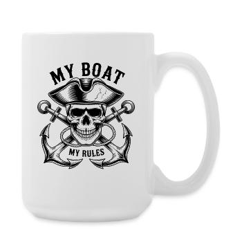 My Boat My Rules - Große Tasse 440 ml - Weiß - Rechts