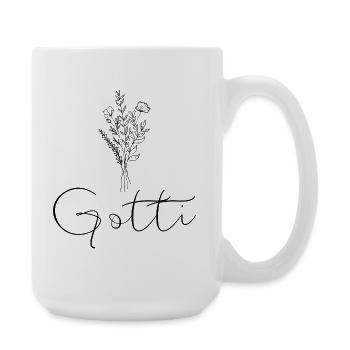 Gotti - Geschenk Patentante, Gotte  - Große Tasse 440 ml - Weiß - Rechts