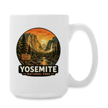Yosemite National Park Sunset California Sierra - Large Mug 440 ml - white - Right