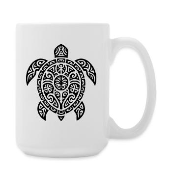 Schildkröte - Große Tasse 440 ml - Weiß - Rechts