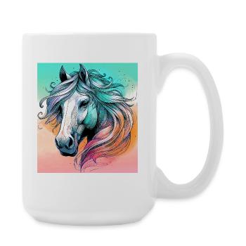 horse - Large Mug 440 ml - white - Right