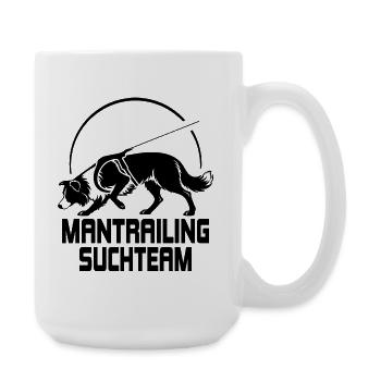 Border Collie Mantrailing Suchteam Hunde Hund - Große Tasse 440 ml - Weiß - Rechts