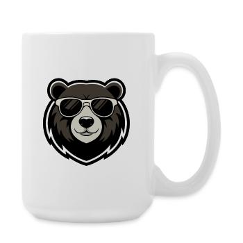 Urban Bear Dark Glasses - Large Mug 440 ml - white - Right
