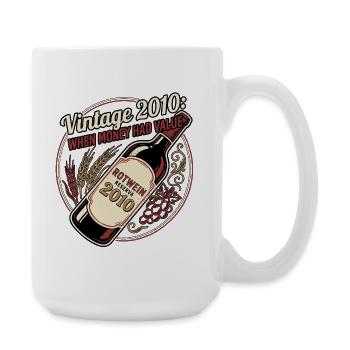 Vintage Red Wine - Large Mug 440 ml - white - Right