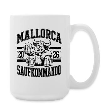 Malle 2026 Saufkommando Mallorca 2026 - Große Tasse 440 ml - Weiß - Rechts