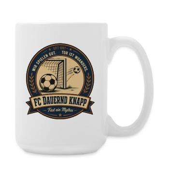 FC Dauernd Knapp - Große Tasse 440 ml - Weiß - Rechts