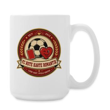 FC Rote Karte Romantik - Große Tasse 440 ml - Weiß - Rechts