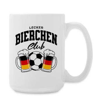 Lecker Bierchen Club Fußball Deutschland - Große Tasse 440 ml - Weiß - Rechts