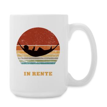 Polier Rente Ruhestand Ruheständler Rentner - Große Tasse 440 ml - Weiß - Rechts