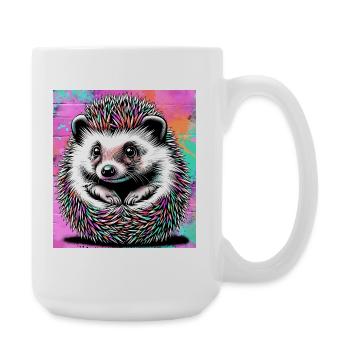 hérisson - Grande tasse 440 ml - blanc - Droite