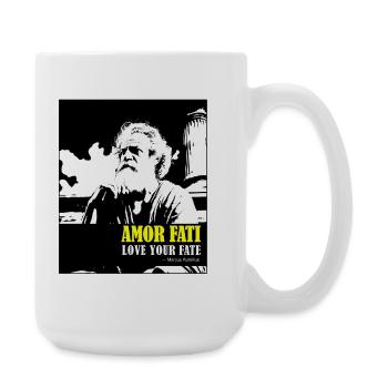 Amor Fati – Love Your Fate Marcus Aurelius - Grande tasse 440 ml - blanc - Droite