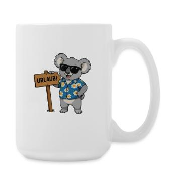 Koala Urlaub Hawaii Shirt - Große Tasse 440 ml - Weiß - Rechts
