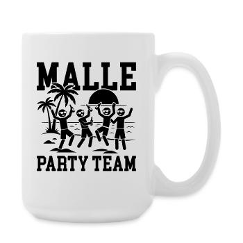 Malle Party Team Urlaub - Große Tasse 440 ml - Weiß - Rechts